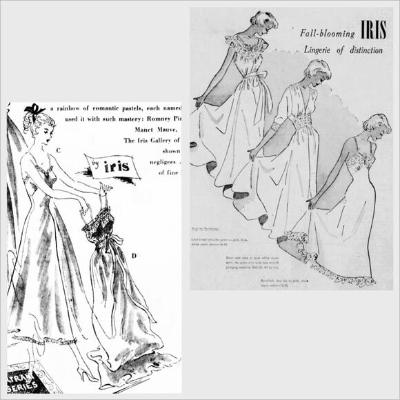 Vintage 1940s Nightgown by Iris Creme Nylon Seersucker Crepe // Size 32 Small - Picture 11 of 11